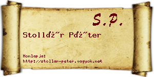 Stollár Péter névjegykártya
